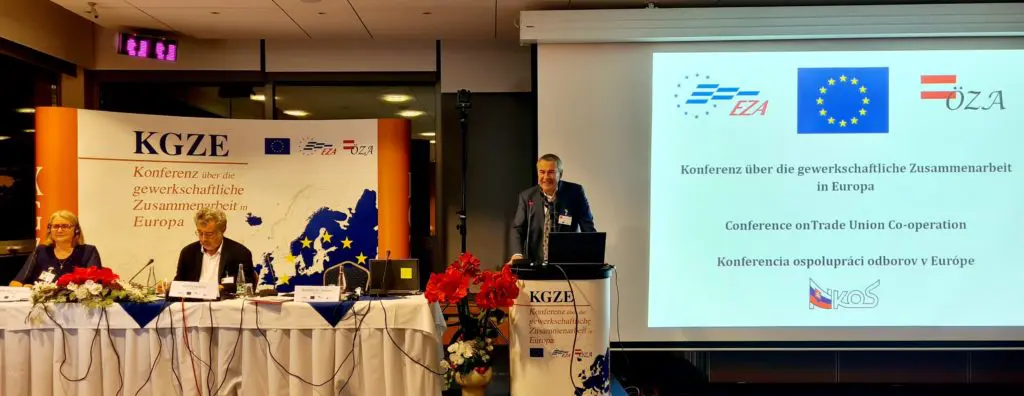 32. Konferenz für gewerkschaftliche Zusammenarbeit in Europa 2021 in Bratislava